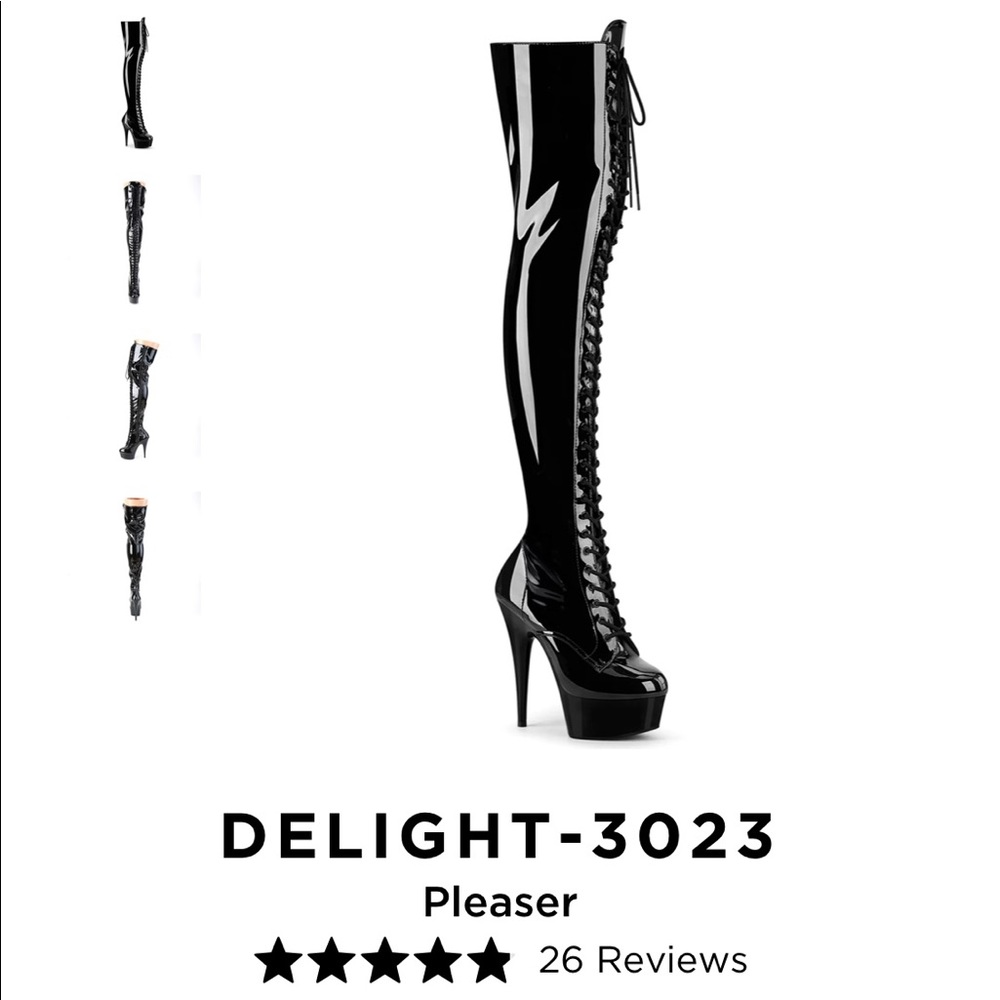 Pleaser Delight Thigh-high Boots - Size 6